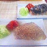 ブリの塩麹漬け胡麻焼き